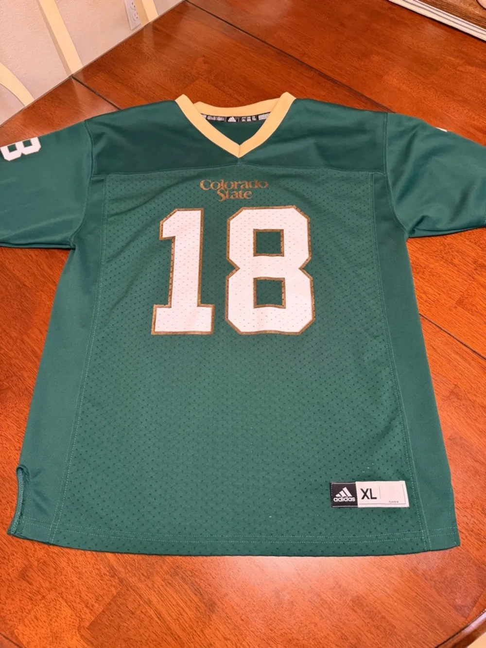 Colorado State University CSU Rams Football Jersey #18 Youth Sz XL 18-20 Adidas - Picture 2 of 10
